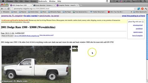 see also. . Craigslist panama city cars and trucks by owner
